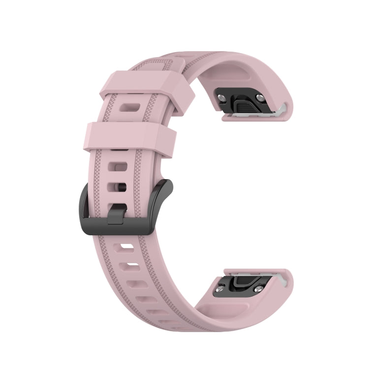 For Garmin Fenix 7S 20mm Solid Color Silicone Quick Release Watch Band(Rose Pink) - Watch Bands by buy2fix | Online Shopping UK | buy2fix
