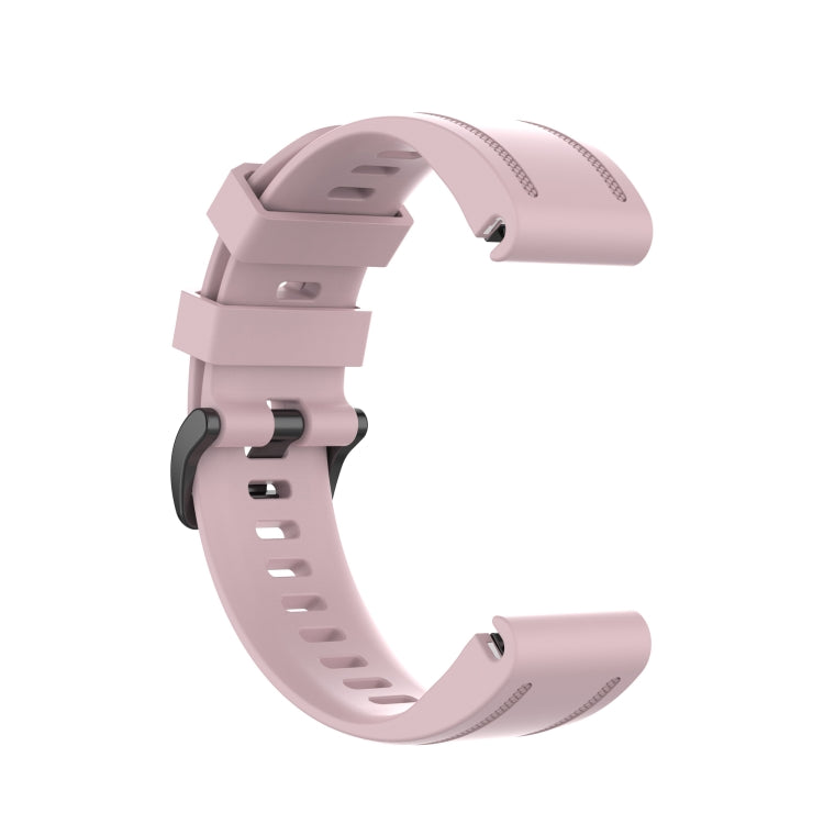 For Garmin Fenix 7S 20mm Solid Color Silicone Quick Release Watch Band(Rose Pink) - Watch Bands by buy2fix | Online Shopping UK | buy2fix