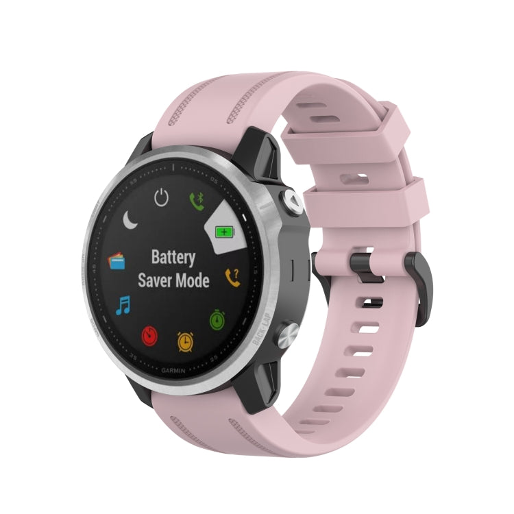 For Garmin Fenix 7S 20mm Solid Color Silicone Quick Release Watch Band(Rose Pink) - Watch Bands by buy2fix | Online Shopping UK | buy2fix
