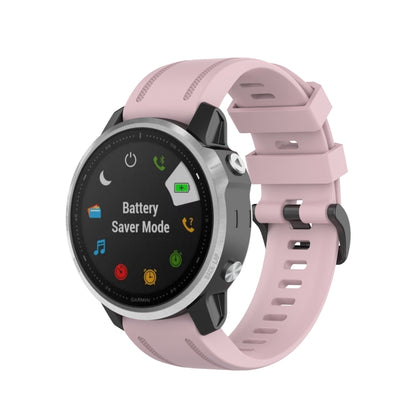 For Garmin Fenix 7S 20mm Solid Color Silicone Quick Release Watch Band(Rose Pink) - Watch Bands by buy2fix | Online Shopping UK | buy2fix