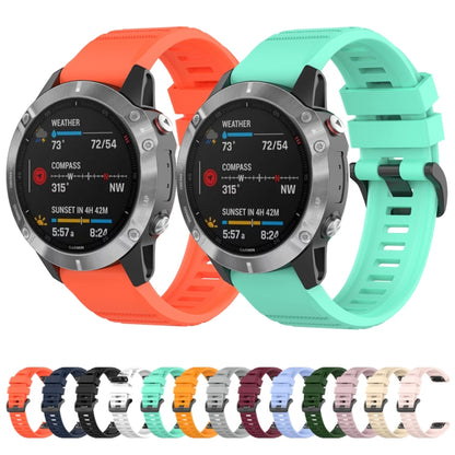 For Garmin Fenix 7 / EPIX 22mm Solid Color Silicone Quick Release Watch Band(Black) by buy2fix