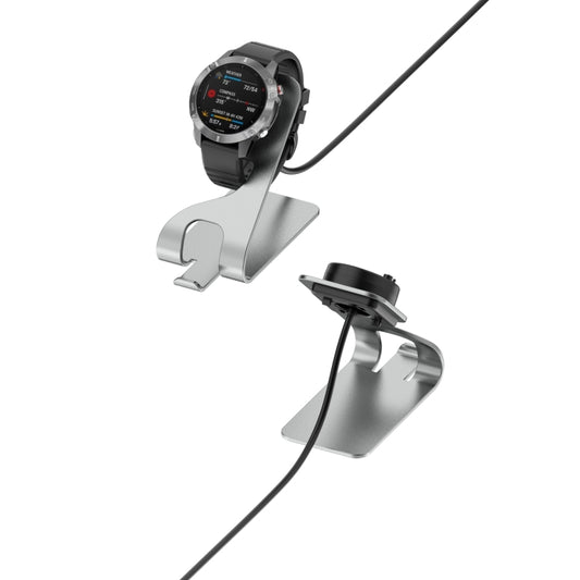 For Garmin Fenix 7X Smart Watch Metal Charger Stand(Gray) - Charger by buy2fix | Online Shopping UK | buy2fix