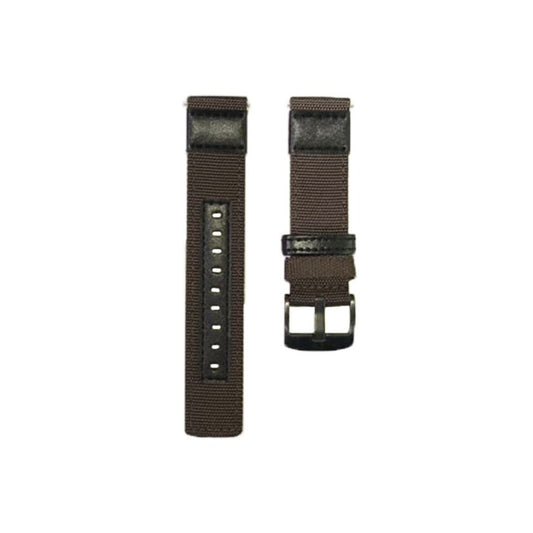 For Garmin Venu 2 Plus 20mm Canvas Wear-resistant Watch Band(Brown) - Watch Bands by buy2fix | Online Shopping UK | buy2fix