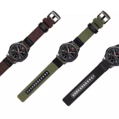 For Garmin Venu 2 Plus 20mm Canvas Wear-resistant Watch Band(Brown) - Watch Bands by buy2fix | Online Shopping UK | buy2fix