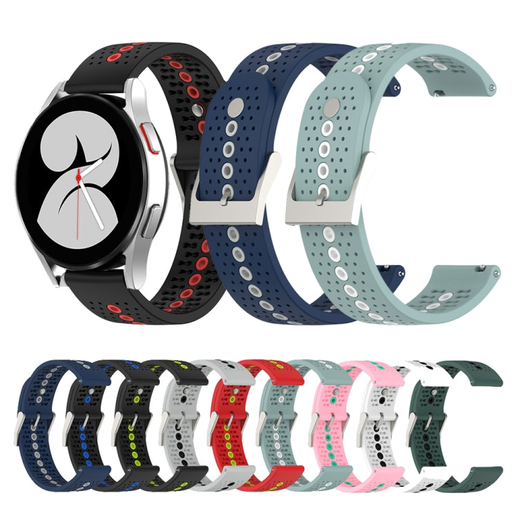 For Garmin Venu 2 Plus 20mm Silicone Watch Band(Black Blue) - Watch Bands by buy2fix | Online Shopping UK | buy2fix