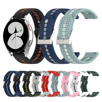For Garmin Venu 2 Plus 20mm Silicone Watch Band(Black Blue) - Watch Bands by buy2fix | Online Shopping UK | buy2fix