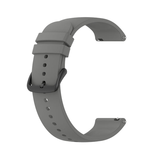 For Garmin Venu 2 Plus 20mm Solid Color Silicone Watch Band(Dark Gray)