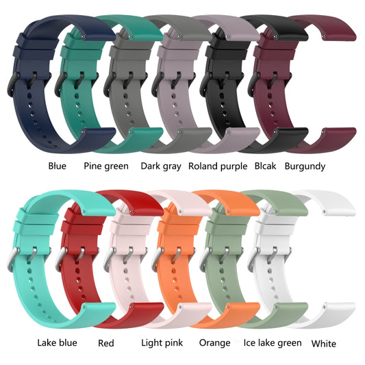 For Garmin Venu 2 Plus 20mm Solid Color Silicone Watch Band(Roland Purple) - Watch Bands by buy2fix | Online Shopping UK | buy2fix