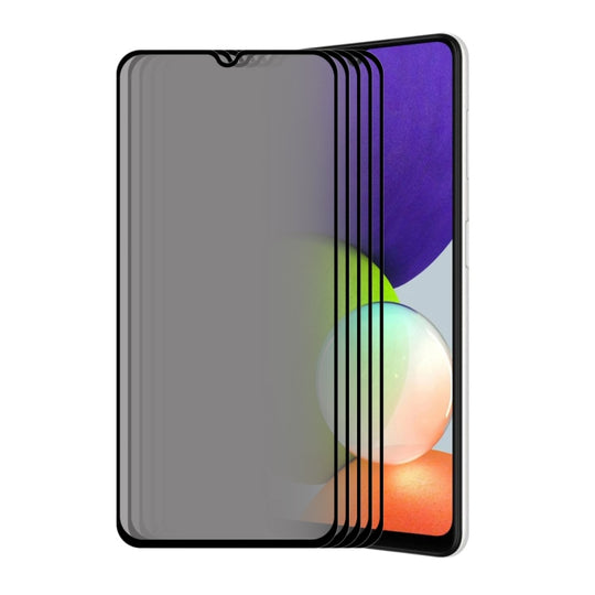 5 PCS For Samsung Galaxy A22 4G ENKAY 28 Degree Anti-peeping Tempered Glass Full Screen Film