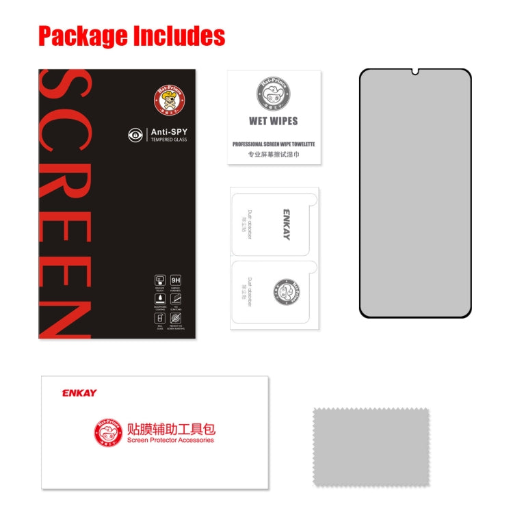 1 PCS For Samsung Galaxy A22 5G ENKAY 28 Degree Anti-peeping Tempered Glass Full Screen Film - Galaxy Tempered Glass by ENKAY | Online Shopping UK | buy2fix