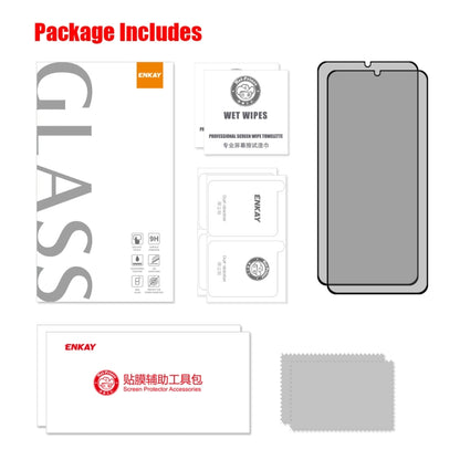 2 PCS For Samsung Galaxy A22 5G ENKAY 28 Degree Anti-peeping Tempered Glass Full Screen Film - Galaxy Tempered Glass by ENKAY | Online Shopping UK | buy2fix