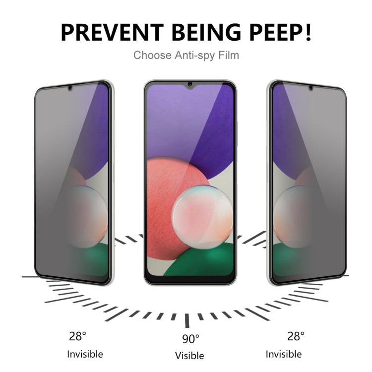 2 PCS For Samsung Galaxy A22 5G ENKAY 28 Degree Anti-peeping Tempered Glass Full Screen Film - Galaxy Tempered Glass by ENKAY | Online Shopping UK | buy2fix