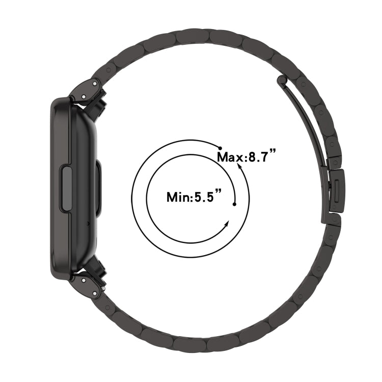 For Xiaomi Redmi Watch 2 2 in 1 Three-bead Metal Watch Band with Watch Frame(Silver) - Watch Bands by buy2fix | Online Shopping UK | buy2fix