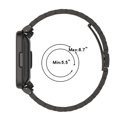For Xiaomi Redmi Watch 2 2 in 1 Three-bead Metal Watch Band with Watch Frame(Silver) - Watch Bands by buy2fix | Online Shopping UK | buy2fix