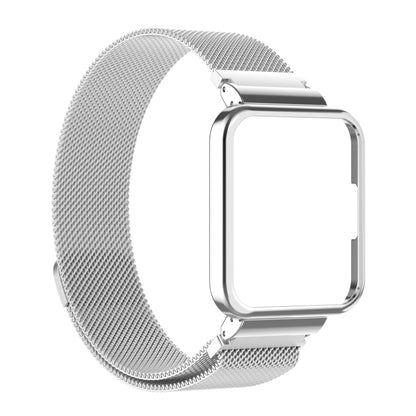 For Xiaomi Redmi Watch 2 Lite 2 in 1 Milano Metal Watch Band with Watch Frame(Silver) - Watch Bands by buy2fix | Online Shopping UK | buy2fix