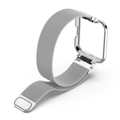 For Xiaomi Redmi Watch 2 Lite 2 in 1 Milano Metal Watch Band with Watch Frame(Silver) - Watch Bands by buy2fix | Online Shopping UK | buy2fix