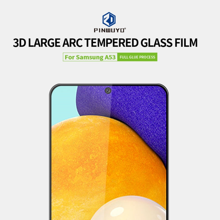 For Samsung Galaxy A53 5G PINWUYO 9H 3D Explosion-proof Tempered Glass Full Film(Black) - Galaxy Tempered Glass by PINWUYO | Online Shopping UK | buy2fix