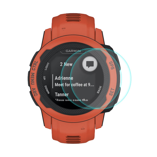 2 PCS ENKAY 0.2mm 9H Tempered Glass Screen Protector Watch Film For Garmin Instinct 2S - Screen Protector by ENKAY | Online Shopping UK | buy2fix