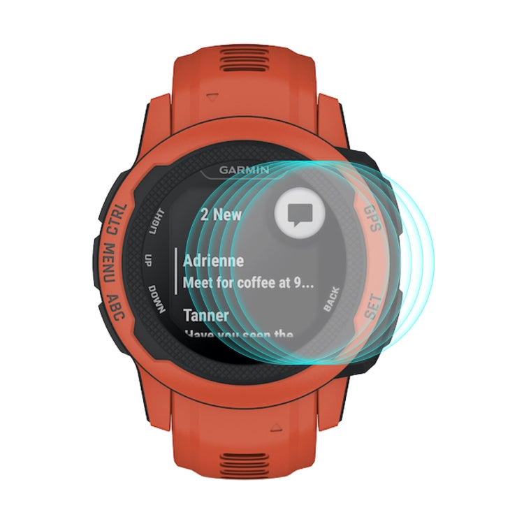 5 PCS ENKAY 0.2mm 9H Tempered Glass Screen Protector Watch Film For Garmin Instinct 2S - Screen Protector by ENKAY | Online Shopping UK | buy2fix