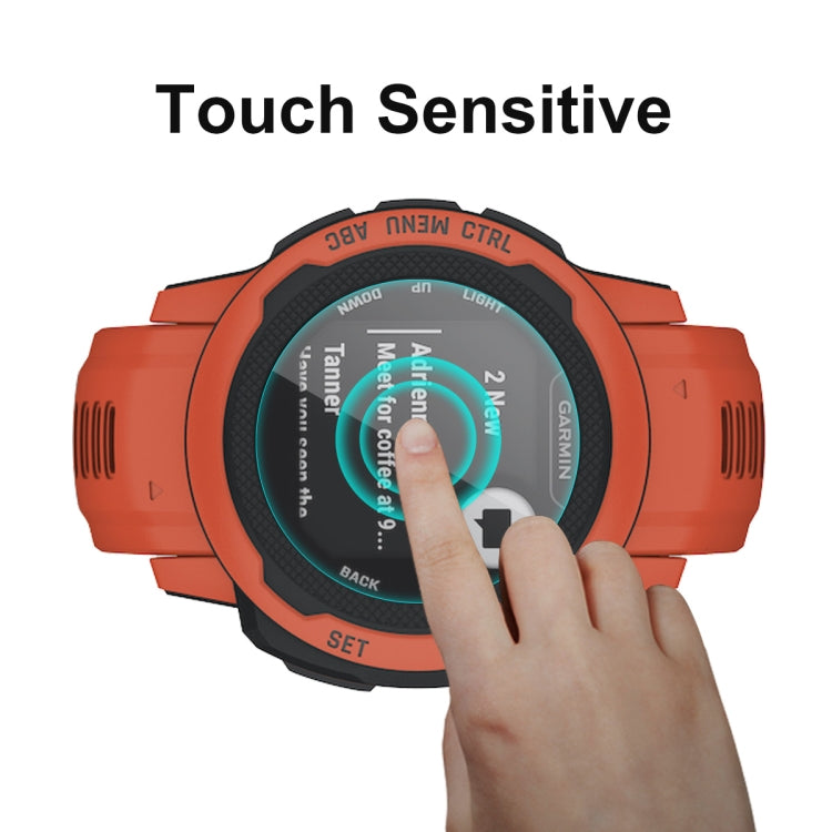 2 PCS ENKAY 0.2mm 9H Tempered Glass Screen Protector Watch Film For Garmin Instinct 2 - Screen Protector by ENKAY | Online Shopping UK | buy2fix