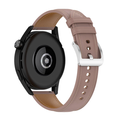 For Huawei Watch GT 3 42mm Calf Texture Sewing Thread Watch Band (Pink) by buy2fix