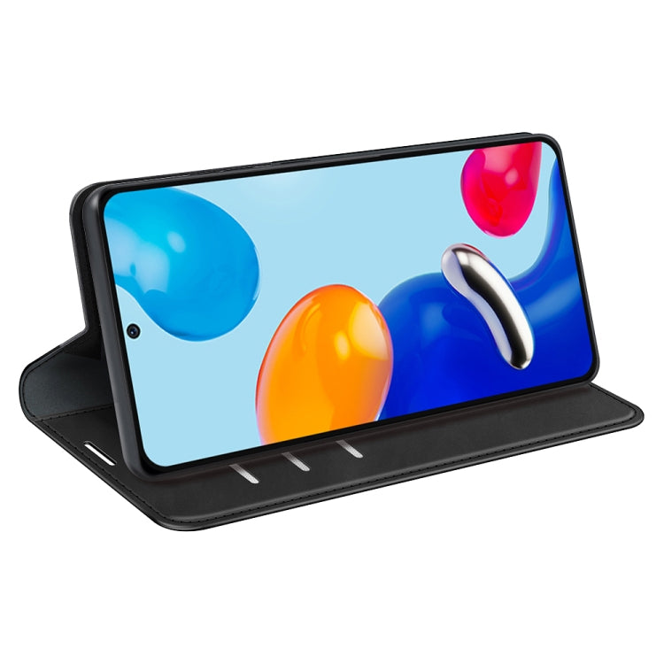 For Xiaomi Redmi Note 11 4G / Note 11S Retro-skin Magnetic Suction Leather Phone Case(Black) by buy2fix
