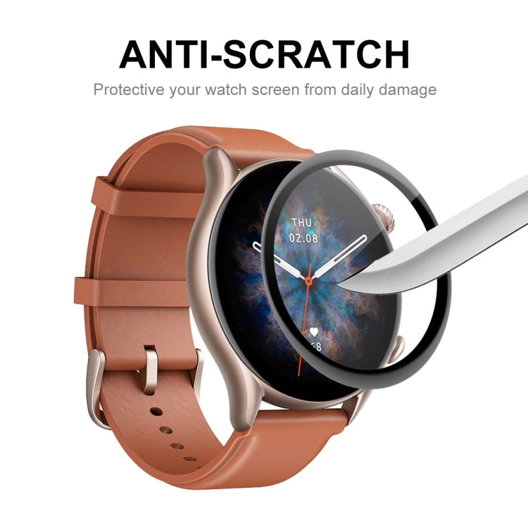 2 PCS ENKAY 3D Full Coverage Soft PC Edge + PMMA HD Screen Protector Film For Amazfit GTR 3 Pro - Screen Protector by ENKAY | Online Shopping UK | buy2fix