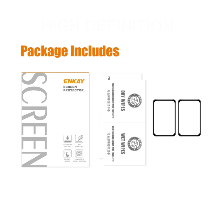 2 PCS ENKAY 3D Full Coverage Soft PC Edge + PMMA HD Screen Protector Film For Huawei Watch Fit by ENKAY