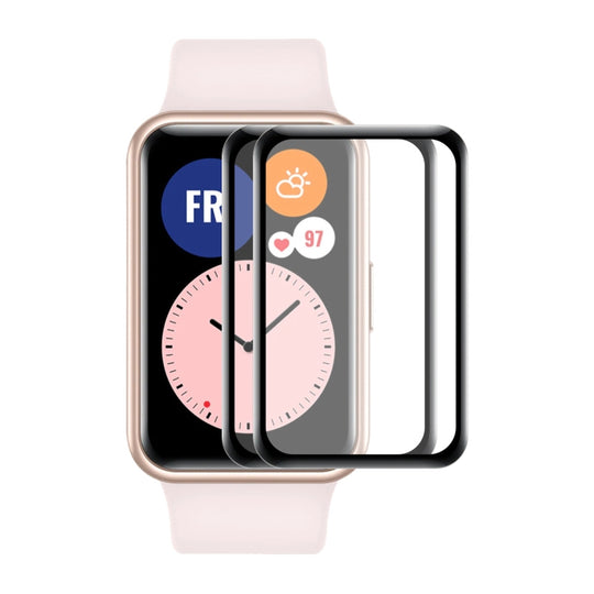 2 PCS ENKAY 3D Full Coverage Soft PC Edge + PMMA HD Screen Protector Film For Huawei Watch Fit mini