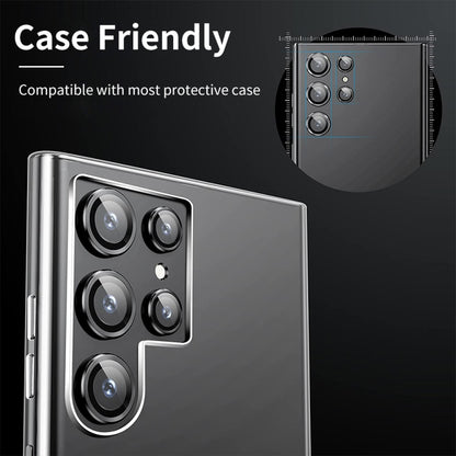 For Samsung Galaxy S22 Ultra 5G ENKAY Aluminium Alloy + Tempered Glass Camera Lens Cover (Green) - Galaxy Tempered Glass by ENKAY | Online Shopping UK | buy2fix