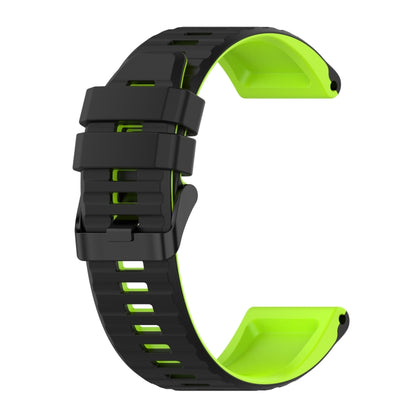 For Garmin Approach S60 22mm Silicone Mixing Color Watch Band(Black+green) - Watch Bands by buy2fix | Online Shopping UK | buy2fix