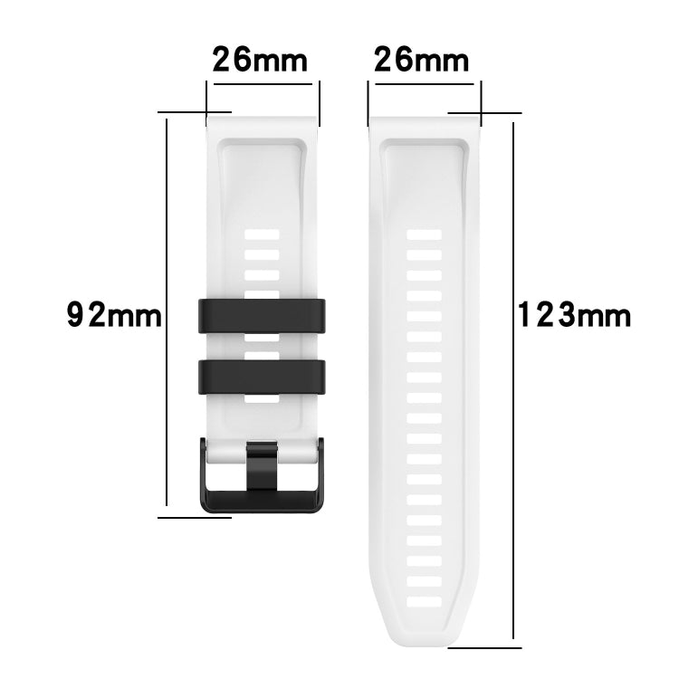 For Garmin Approach S60 22mm Silicone Mixing Color Watch Band(Black+green) - Watch Bands by buy2fix | Online Shopping UK | buy2fix