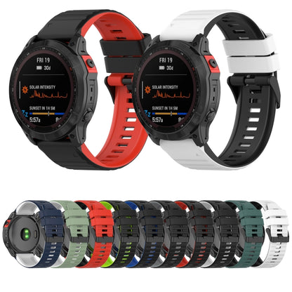 For Garmin Approach S60 22mm Silicone Mixing Color Watch Band(Black+green) - Watch Bands by buy2fix | Online Shopping UK | buy2fix