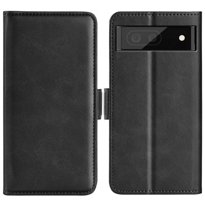 For Google Pixel 7 Pro Dual-side Magnetic Buckle Leather Phone Case(Black) - Google Cases by buy2fix | Online Shopping UK | buy2fix