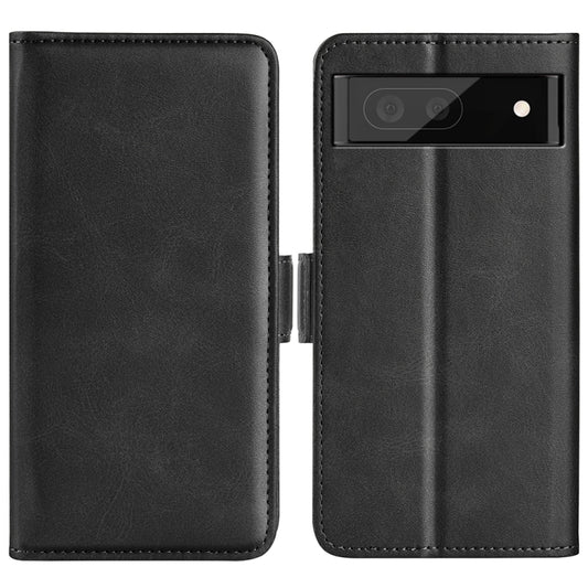 For Google Pixel 7 Pro Dual-side Magnetic Buckle Leather Phone Case(Black) - Google Cases by buy2fix | Online Shopping UK | buy2fix