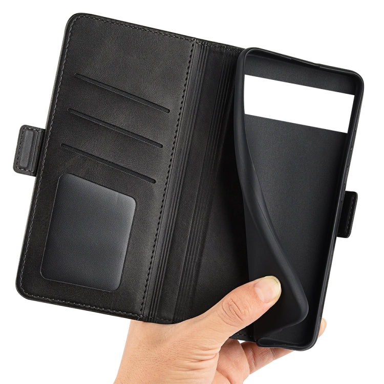 For Google Pixel 7 Pro Dual-side Magnetic Buckle Leather Phone Case(Black) - Google Cases by buy2fix | Online Shopping UK | buy2fix