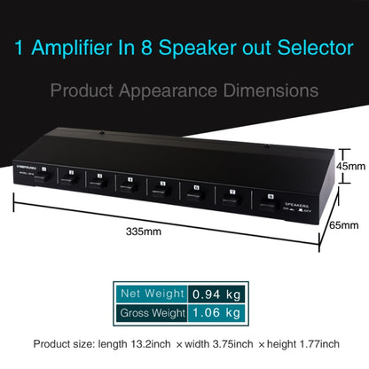 100W 1 In 8 Out Power Amplifier Box Distribute Switcher Loudspeaker -  by buy2fix | Online Shopping UK | buy2fix
