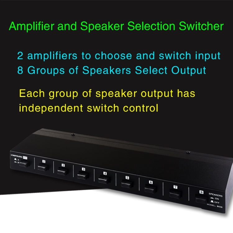 100W 2 In 8 Out Power Amplifier Loudspeaker Box Switcher -  by buy2fix | Online Shopping UK | buy2fix