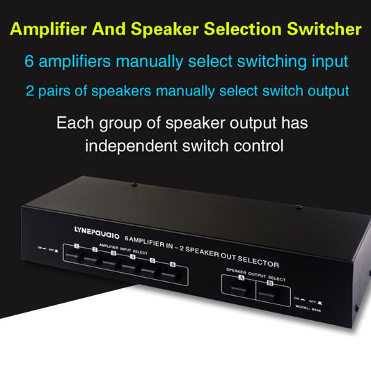 6 In 2 Out 300W Power Amplifier Switcher Loudspeaker Switch Distribute Device -  by buy2fix | Online Shopping UK | buy2fix