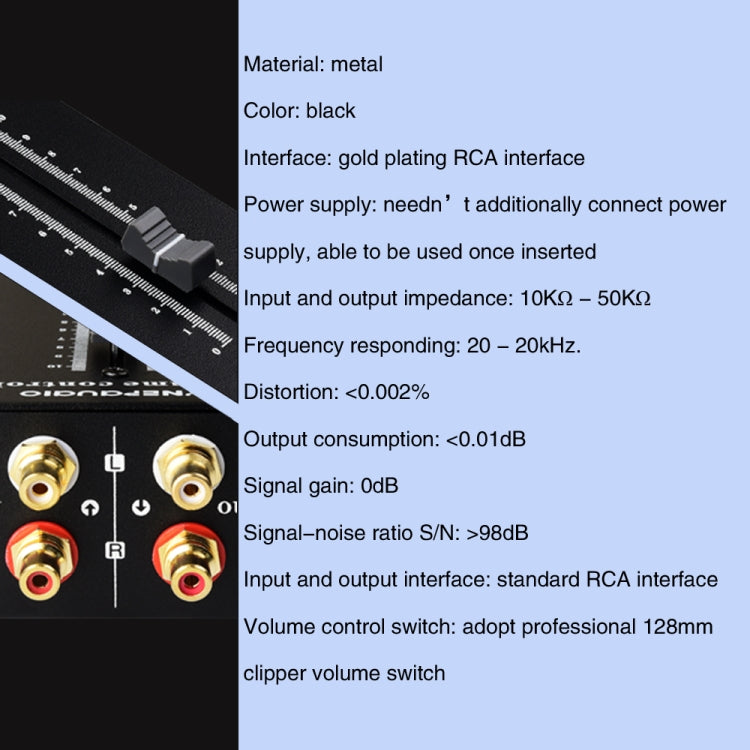 Passive Preamp Source Loudspeaker Box RCA No Power Volume Adjustment Controller -  by buy2fix | Online Shopping UK | buy2fix