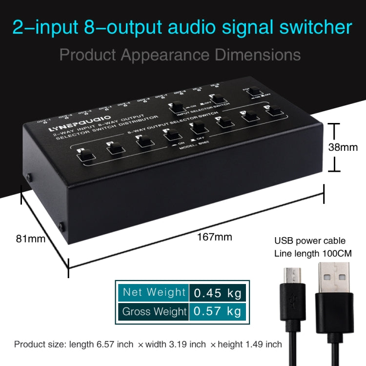 2 In 8 Out RCA Audio Frequency Signal Select Switch Distributor -  by buy2fix | Online Shopping UK | buy2fix