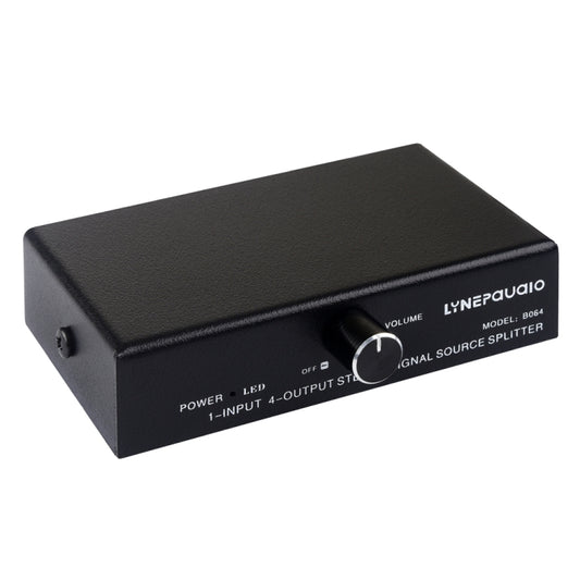 1 In 4 Out Audio Frequency Signal Splitter Distribute Device, Non Consumption, 3.5mm Interface Output -  by buy2fix | Online Shopping UK | buy2fix