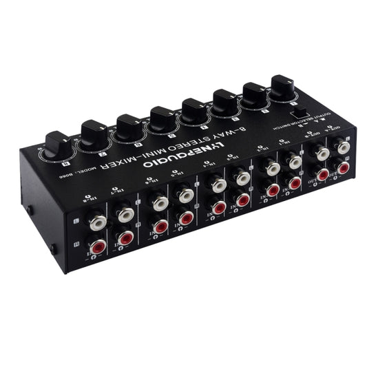 B066 Mini Stereo 8 Channel RCA Non Source Sound Passive Mixer, No Power Supply -  by buy2fix | Online Shopping UK | buy2fix