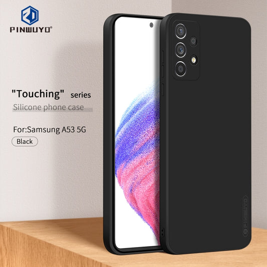 For Samsung Galaxy A53 5G PINWUYO Sense Series Liquid Silicone TPU Phone Case(Black) - Galaxy Phone Cases by PINWUYO | Online Shopping UK | buy2fix