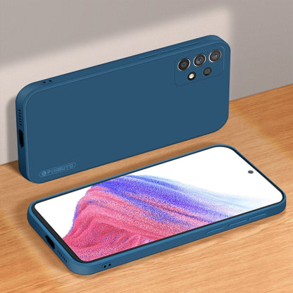 For Samsung Galaxy A53 5G PINWUYO Sense Series Liquid Silicone TPU Phone Case(Blue) - Galaxy Phone Cases by PINWUYO | Online Shopping UK | buy2fix