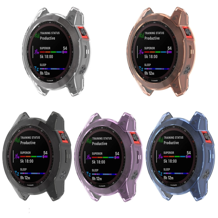 For Garmin Fenix 7X Shockproof TPU Soft Protective Case(Black) - Watch Cases by buy2fix | Online Shopping UK | buy2fix