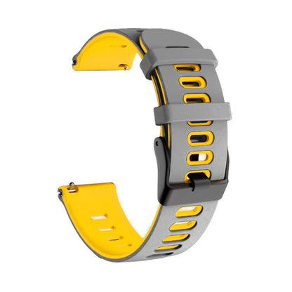 For Samsung Galaxy Watch 3 45mm 22mm Mixed-Color Silicone Watch Band(Grey Yellow) - Watch Bands by buy2fix | Online Shopping UK | buy2fix