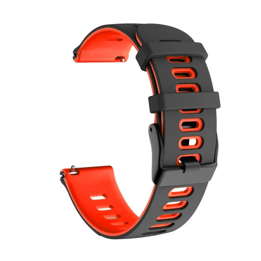 For Samsung Galaxy Watch 46mm 22mm Mixed-Color Silicone Watch Band(Black Red) - Watch Bands by buy2fix | Online Shopping UK | buy2fix