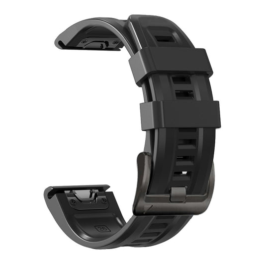 For Garmin Approach S60 22mm Silicone Sport Pure Color Watch Band(Black) - Watch Bands by buy2fix | Online Shopping UK | buy2fix