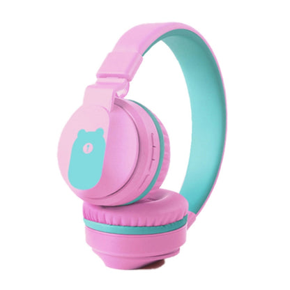 BOBo+ Adults & Kids Cute Bluetooth 5.0 Bass Noise Cancelling Headset with Mic(Pink) - Headset & Headphone by buy2fix | Online Shopping UK | buy2fix